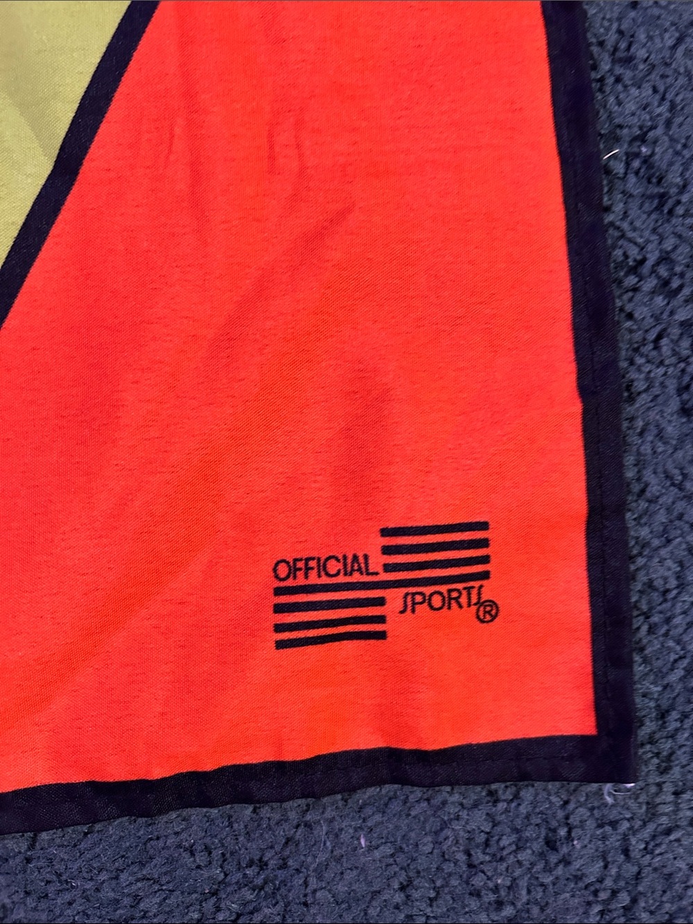 US Soccer Set of 2 Dual-Color Referee Linesman Flags - Yellow & Orange - Picture 3 of 5